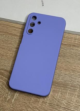 Силиконовый чехол на samsung galaxy a15, бузковый противоударный с защитой камеры и микрофиброй