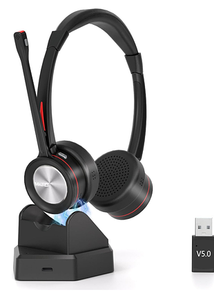 Бездротова гарнітура mairdi communication headset mrd-890dbt bluetooth навушники до 40 годин роботи