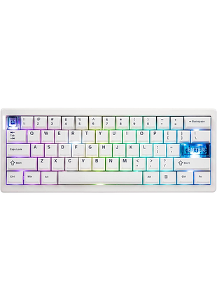 Механическая игровая клавиатура cidoo qk61 v2 white компактная беспроводная клавиатура 60% с rgb