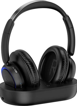 Беспроводные наушники bluetooth 5.2 letsactiv m98 портативные беспроводные наушники с зарядной станцией для просмотра телевизора