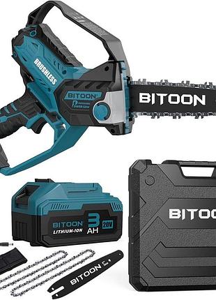 Мини-бензопила 2 в 1 bitoon pruning saw bthcc8 бесщеточная аккумуляторная бензопила
