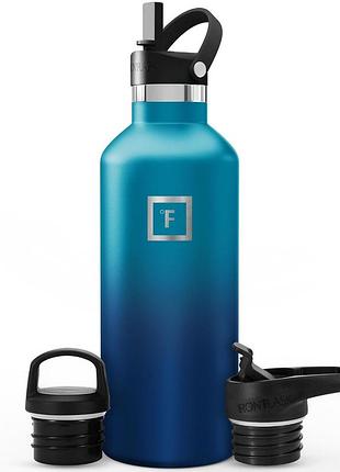 Термос 950 мл iron flask спортивна термопляшка з неіржавкої сталі з 3 кришками