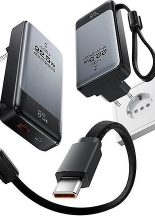 Повербанк с eu вилкой и кабелем usb-c movespeed 10000mah msp17-eu повербанк для быстрой зарядки