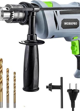 Перфоратор 850 вт workpro w122043au электрическая дрель со сверлами