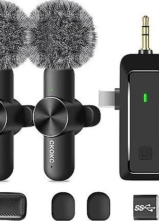 Двойной беспроводной петличный микрофон 4 в 1 wireless lavalier michrophone k12 - one to two