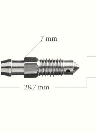 Штуцер прокачки гальм wp 0069 (m7x1 l=28,7 mm)