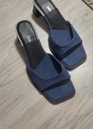 Мюли женские zara 36р 2