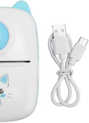 Міні термопринтер bluetooth 200 dpi mini printer x2 кишеньковий портативний фотопринтер 4