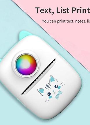 Міні термопринтер bluetooth 200 dpi mini printer x2 кишеньковий портативний фотопринтер 6