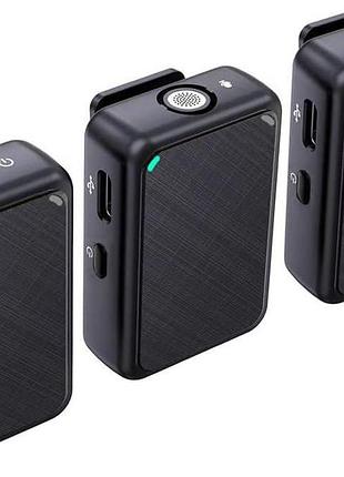 Беспроводной петличный микрофон wireless microphone микрофонная система для камеры 2 микрофона и передатчик