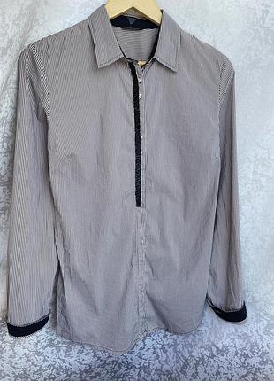 Стильна сорочка guess у смужку, оригінал, р. m / l з бісером, рубашка в полоску