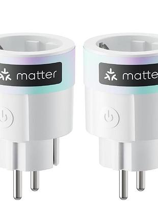 2 шт. розетка 16a 240 в switchbot plug mini w7732300 розумна розетка функцією голосового керування для контролю живлення