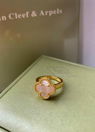 Кільце біле vancleef ванклиф з золотим покриттям