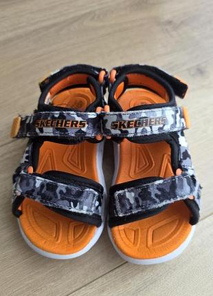 Сандалии для мальчика sketchers летние светятся 24 размер