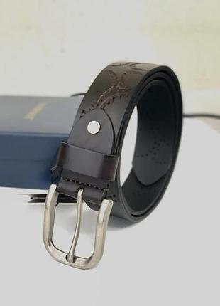 Чоловічий шкіряний ремінь jinsbon cowskin belt 3.8 cm ремінь для мучень у класичному стилі, 105 см