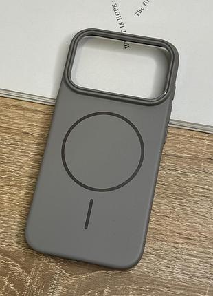 Чохол на iphone 17 pro з магнітом магсейф сірий ультратонкий