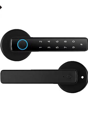 Біометричний дверний замок із відбитком пальця wafu tuya smart handle lock електронний розумний дверний замок