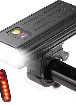 Велосипедний ліхтар 5000 лм bicycle light wg705 перезаряджуваний велосипедний ліхтар із заднім стоп-сигналом