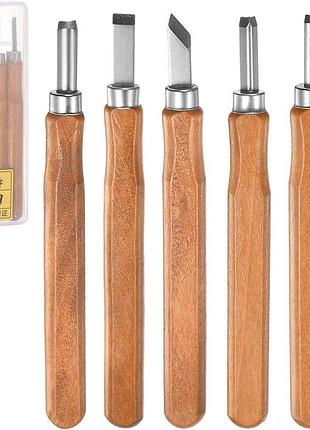 6 шт. набір ножів для різі для дерева wood carving set комплект ножів для різі для дерева
