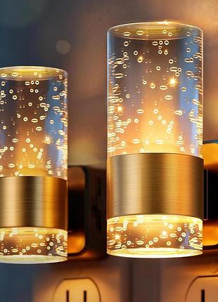 Набор из 2 декоративных настенных ночников led night light 3000k style d eu настенные ночники с датчиком света
