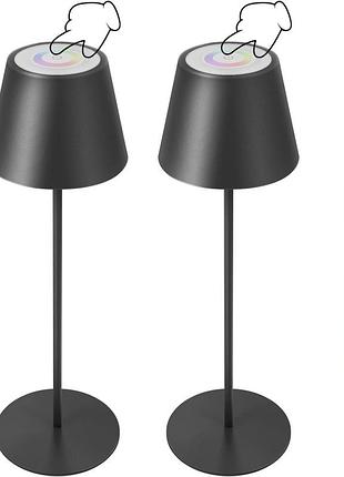 2 шт. настільна лампа rgb led table lamp 269 світлодіодна бездротова настільна лампа із сенсорним керуванням