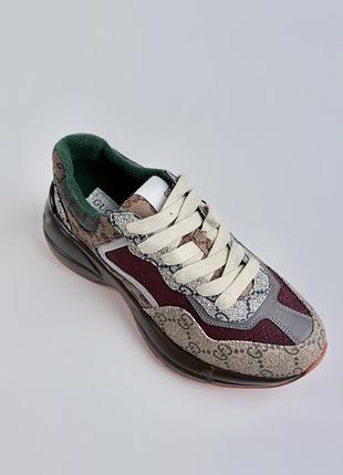 Кроссовки унисекс (мужские, женские) gucci rhyton gg supreme sneaker
