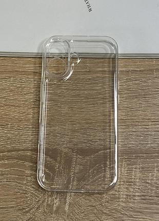 Чохол на iphone 16 силіконовий прозорий тонкий з захистом камери full camera