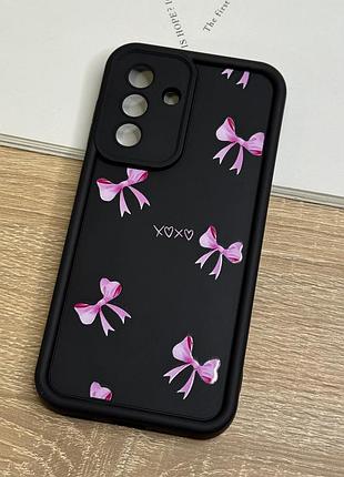 Силіконовий чохол на samsung galaxy a37, чорний протиударний з захистом камери bow design