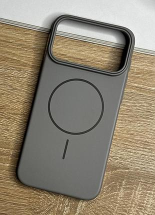 Чохол на iphone 17 pro max з магнітом магсейф сірий ультратонкий