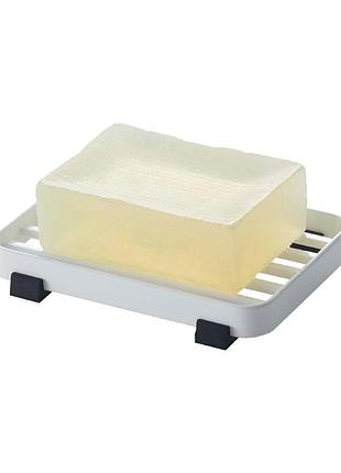 Мильниця soap tray yamazaki 11 х 7.5 см самодренажна металева мильниця для ванної, підставка для мила