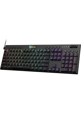 Механическая игровая клавиатура redragon k619 horus rgb проводная клавиатура с ультратонким корпусом