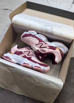 New balance 9060 pink bordo