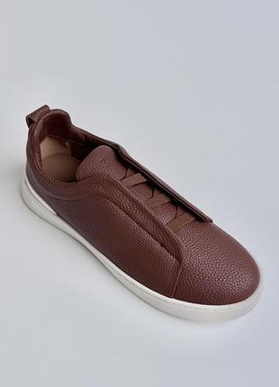 Кроссовки слипоны мужские ermenegildo zegna triple stitch