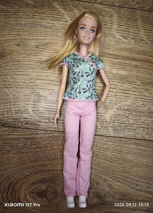 Лялька барбі медсестра блондинка barbie nurse blonde doll
