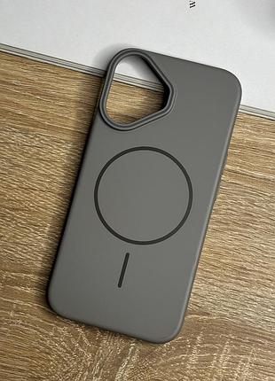 Чохол на iphone 17 з магнітом магсейф сірий ультратонкий
