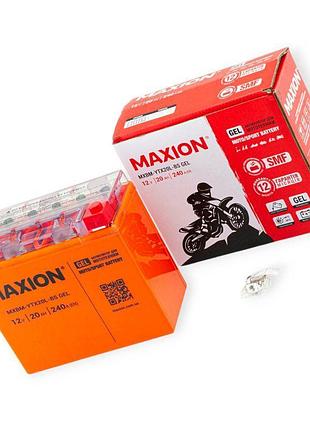 Аккумулятор 12v 20а (175х87х155) гелевый maxion оранжевый (+ правый) (ytx)