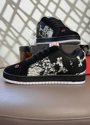 Жіночі кросівки dc x marvel deadpool court graffik black white