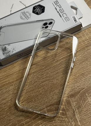 Уценка (см. описание). чехол на iphone 13 pro max прозрачный с tpu бортиками, ударопрочный anti-drop