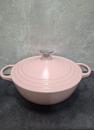 Каструля-сотейник royal grace rg8903p чавунна емальнована 3 л 26 см рожевий