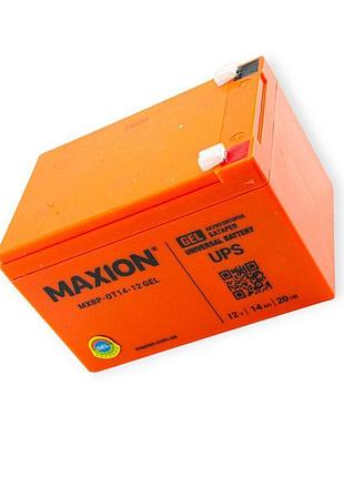 Акумулятор 12v 14а (151x98x96) sla промисловий maxion помаранчевий