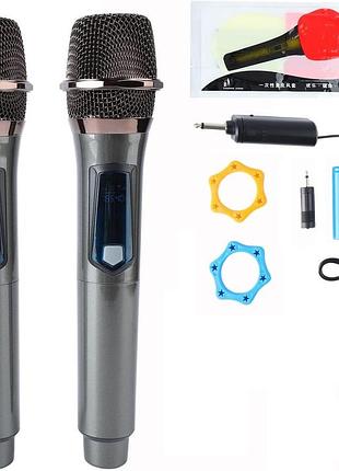Бездротова система з двох мікрофонів tyenaza wireless microphone бездротова ручна мікрофонна система приймач + 2 мікрофони