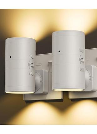 2 шт. ночник night light xs-015 комплект ночников с ручной регулировкой яркости и цветовой температуры