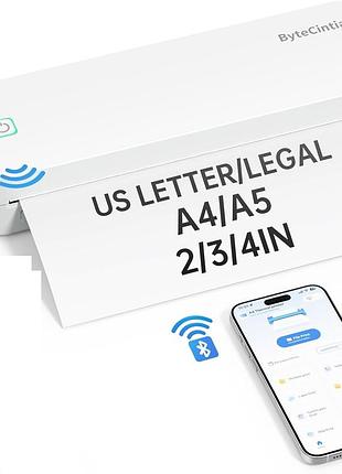 Портативний термопринтер a4 portable printer d80 203dpi міні bluetooth принтер, акумуляторний термопринтер