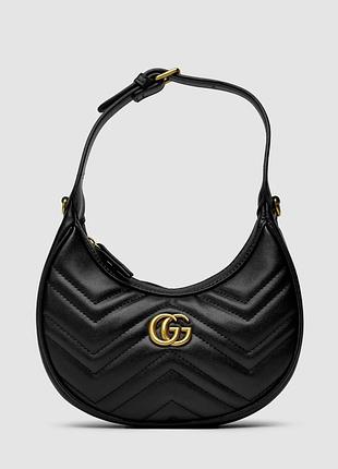 💎 gucci half moon marmont leather shoulder bag 20 х 15 х 5 см