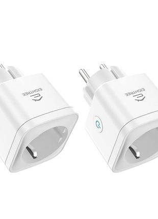 2 шт. умная розетка eightree smart plug et21 wi-fi розетка с индикатором потребления электроэнергии