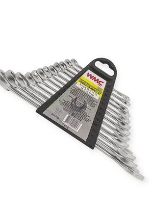 Набір ключів ріжково-накидних 6-22 мм 12 шт (планшет) crv wmc tools