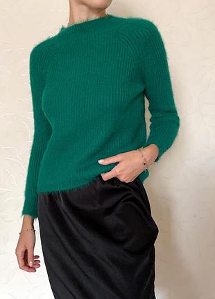 Зелений пухнастий светр primark 3