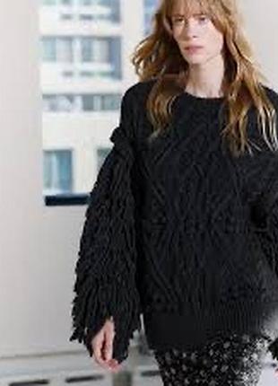 Стильний обʼємний светр zara pp s