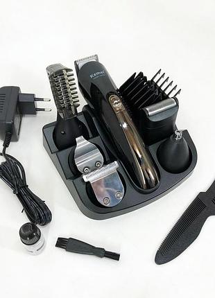 Чоловічий тример для окантовки kemei km-600, портативна ручна машинка для стрижки волосся mf-62