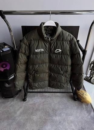 Чоловіча зимова куртка nike nocta хакі до -10 °c коротка пуховик найк нокта без капюшона xxl (bon)